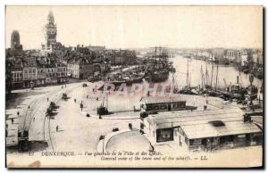 Old Postcard Dunkerque General view of the city and docks
