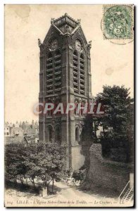 Old Postcard Lille L & # 39Eglise Notre Dame De La Treille The steeple