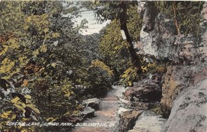 J49/ Burlington Iowa Postcard c1910 Lovers Lane Crapo Park 212