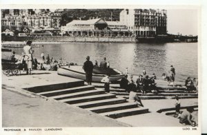 Wales Postcard - Promenade & Pavilion - Llandudno - Real Photograph - Ref TZ4922