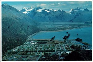 Continental Postcard Valdez, Alaska Aerial View CE17