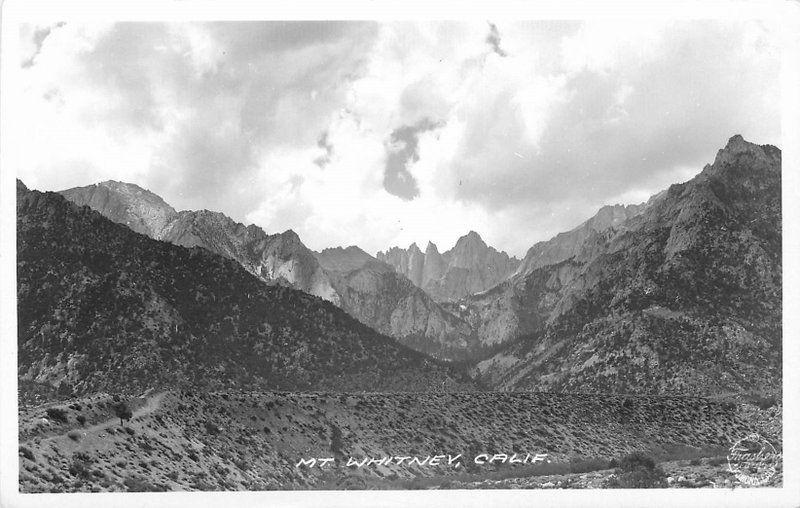 1940s Inyo Frasher Mt Whitney California RPPC real photo postcard 1937