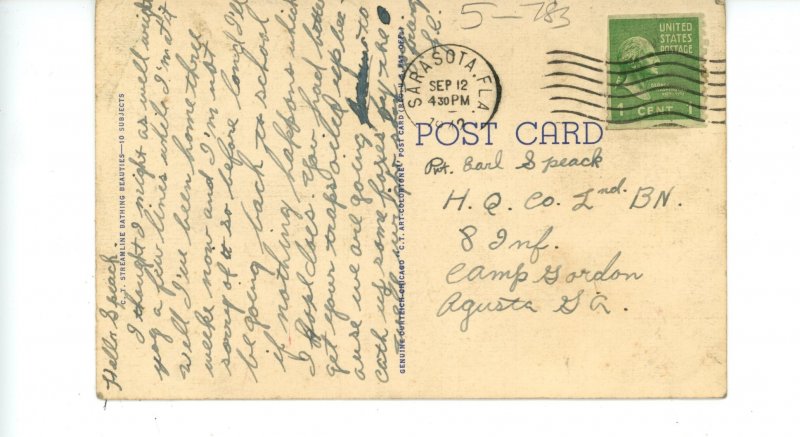 Swimming/Bathing - Glamour Girl around 1942