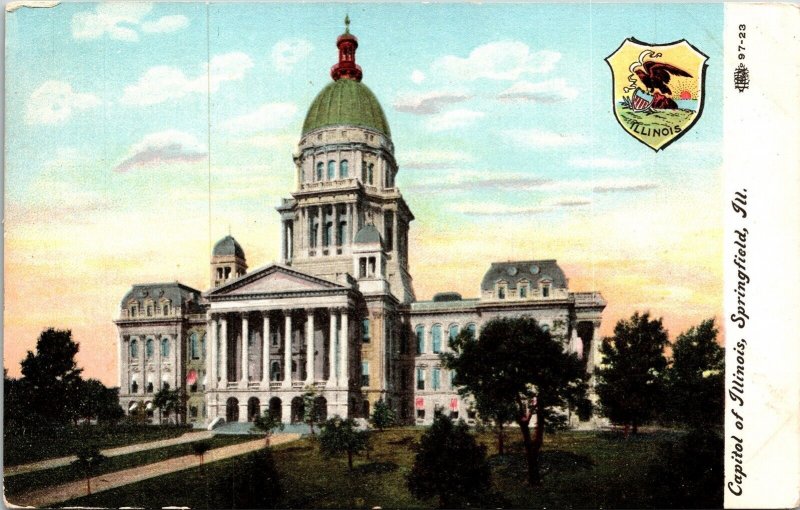Capitol Illinois Springfield ILL Antique Divided Back Postcard Unposted Unused 