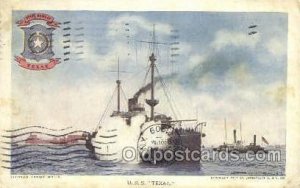 USS Texas Sailboats, Sailing, Ship 1909 light corner wear, postal marking on ...