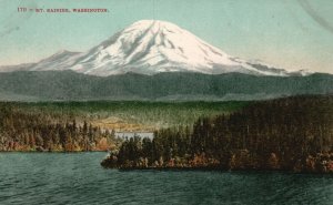 Vintage Postcard 1910's Mount Rainer Scenic View Washington Edward Mitchell Pub.