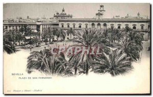 Old Postcard Sevilla Plaza De San Fernando