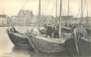 Fishing Boats at Dock - Volendam, Netherlands DB