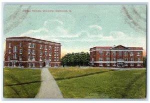 1909 Central Holiness University Exterior Building Field Oskaloosa Iowa Postcard