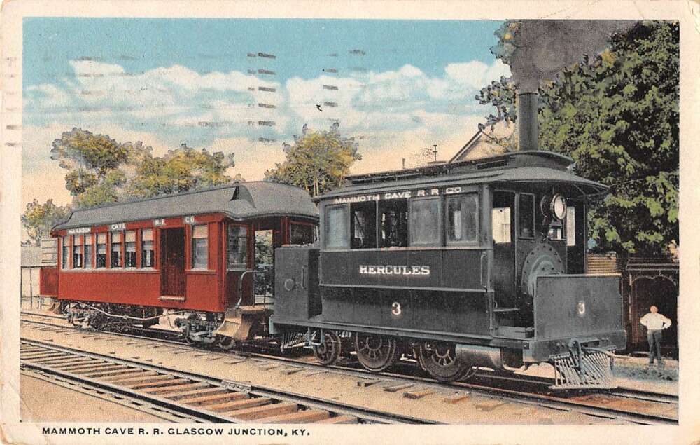 Glasgow Junction Kentucky Mammoth Cave Railroad Vintage Postcard