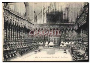 Old Postcard Auch Cathedrale St. Mary Choir