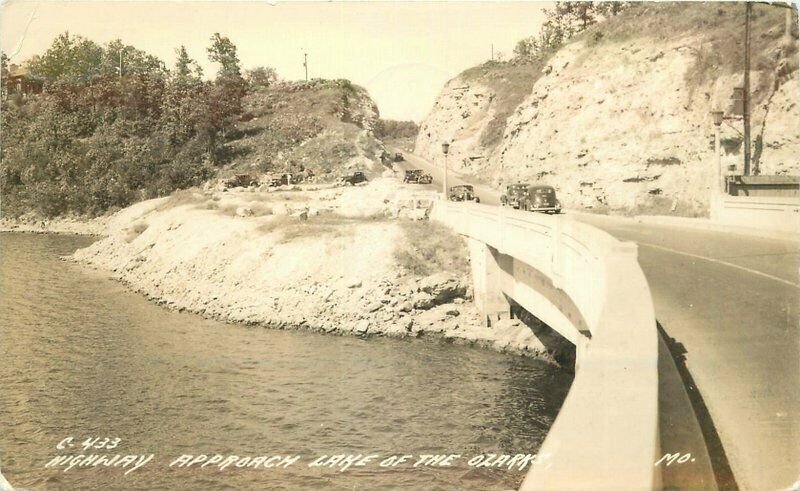 Ozarks Missouri Highway Lake Cook #C-433 1941 Postcard 21-11240