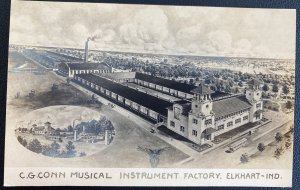 Mint Usa Picture Postcard Musical Instrument  Factory Elkhart Indiana