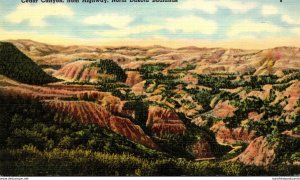 North Dakota Badlands Cedar Canyon From Highway