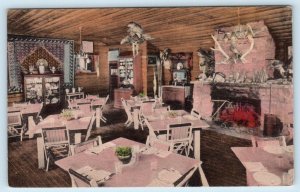 SAVOY, South Dakota SD ~ Handcolored LATCHSTRING INN Dining Room  Postcard