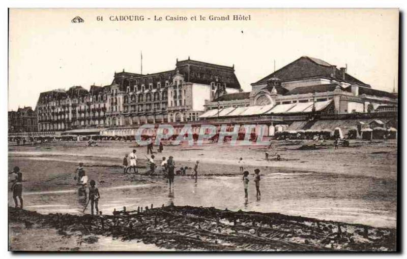 Cabourg Old Postcard The casino and grand hotel