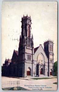 Louisville Kentucky~Walnut Street Baptist Church Bldg~PM 1910~Vintage Postcard