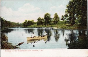 Boating on Bonnechere Renfrew Ontario ON c1909 Nerlich Postcard H58