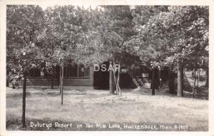 C95/ Hackensack Minnesota Mn RPPC Postcard 1936 Dulury's Resort Ten Mile Lake