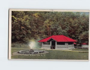 Postcard Entrance to Pavilion Watkins Glen New York USA North America