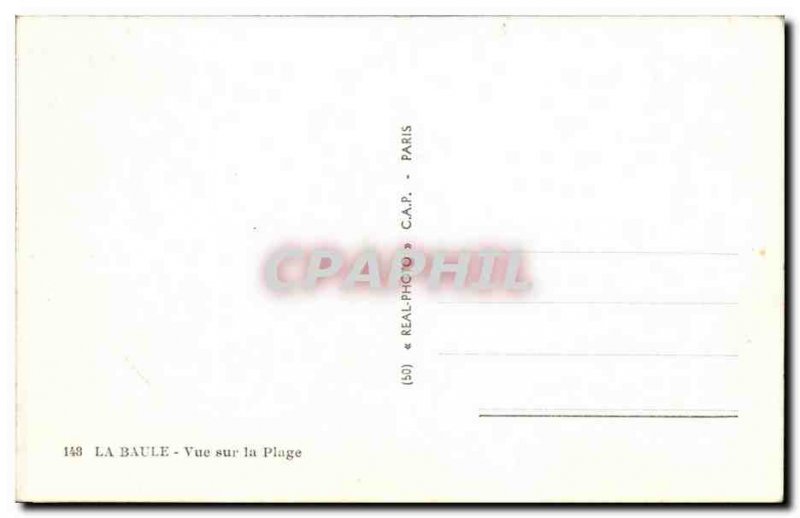 Old Postcard La Baule Beach View