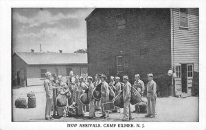 New Arrivals CAMP KILMER New Jersey Army Military c1940s WWII Vintage Postcard