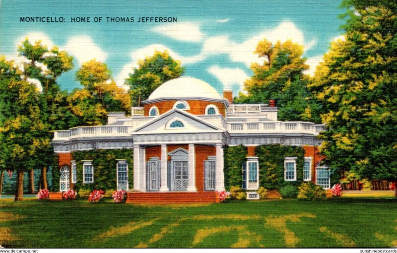 Virginia Charlottesville Monticello Home Of Thomas Jefferson