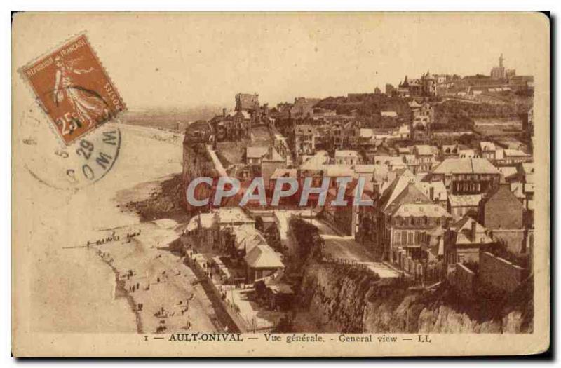 Old Postcard Ault Onival Vue Generale