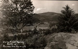 RPPC Real Photo Postcard - White River Valley - Rochester, Vermont