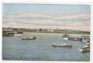 Boating Sebasticook Lake Newport Maine postcard