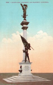 Vintage Postcard 1910's Native Son's Monument San Francisco California EDW Pub