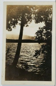 Bomoseen VT RPPC C1930s Lake View  Real Photo Postcard K11