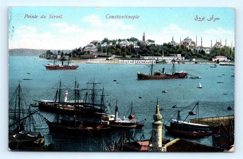 Postcard Turkey Constantinople Pointe du Serail K10