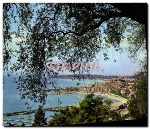 Postcard Moderne Menton Pearl of France Echappee city and marinas