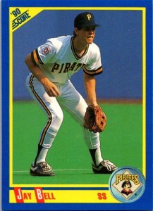 1990 Score Baseball Card Jay Bell Pittsburgh Pirates sk2576