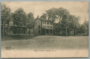 ALDEN NY MAIN STREET ANTIQUE POSTCARD