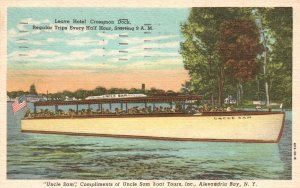 Vintage Postcard 1960 Uncle Sam Boat Tours Inc. Alexandria Bay New York N. Y.