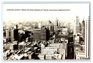 View Looking North Board of Trade Bldg Chicago Illinois IL RPPC Postcard (HP12)