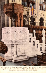 New York City Cathedral Of St John The Divine The Pulpit In The Crossing Hand...