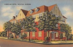 Deactur Alabama Cornelian Hotel Street View Antique Postcard K103903