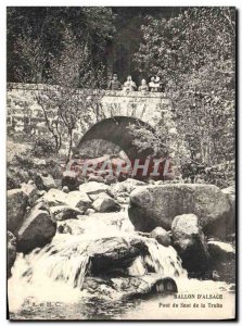 Old Postcard Ballon d & # 39Alsace Bridge jumping trout