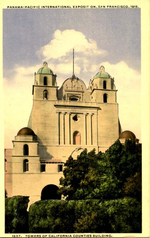 CA - San Francisco. 1915 Pan Pacific Int'l Exposition, Tower of CA Counties Bldg