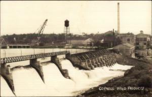 Cornell WI Wood Products Mill Real Photo Postcard