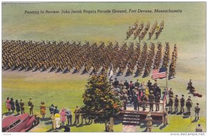 FORT DEVONS, Massachusetts; Passing In Review, John Jacob Rogers Parade Groun...
