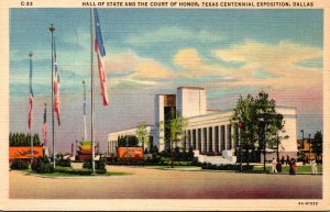 Texas Dallas Hall Of State and Court Of Honor Texas Centennial Exposition Cur...