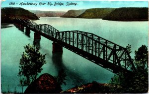 Australia Hawkesbury River Railway Bridge Sydney Vintage Postcard 09.72