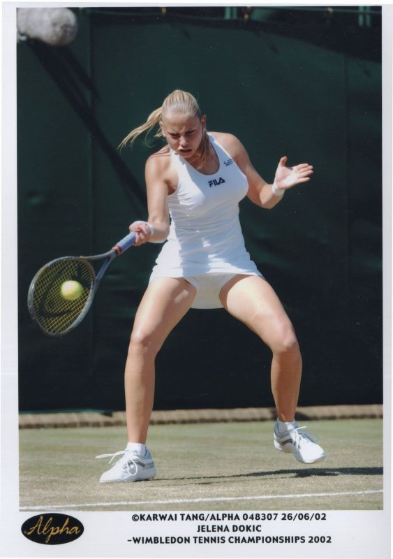 Jelena Dokic at Wimbledon 2002 Media Tennis 8x6 Photo