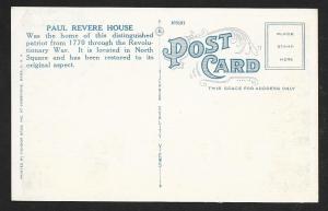 Paul Revere's House Boston Massachusetts unused c1920's