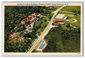 c1940 Air View Hotel Brickman Pleasant Valley South Fallsburg New York Postcard