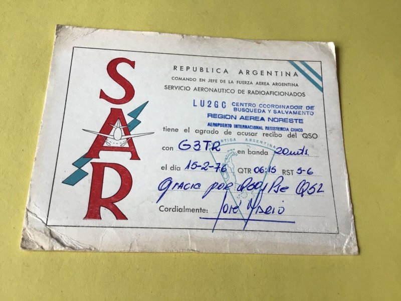 Argentina 1976  QSL Radio card  Ref 53791 